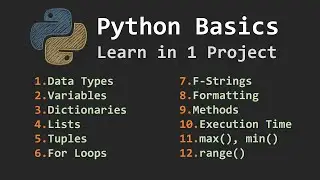 Python Basics: Dictionaries, Lists, For Loops, F-Strings, and More with This Project