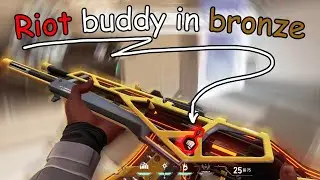 I found RIOT gun buddy in BRONZE... // VALORANT