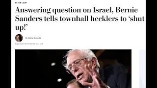 "Shut Up!" Bernie Sanders Shouts at Hamas Apologists 8/17/14