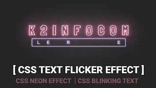CSS flicker text | CSS flicker animation | Blinking text effect CSS | CSS text animation