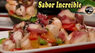 CUARESMA al 💯 Como hacer ENSALADA de 🦐 CAMARÓN y PULPO
