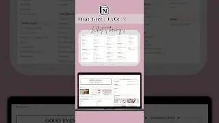 That girl notion template #thatgirlaesthetic #thatgirlplanner #thatgirlnotion #notionlifeplannergirl