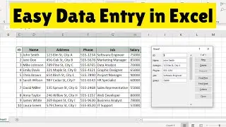 Quick and Easy Data Entry in Excel Tables