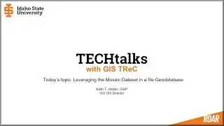 TECHtalks with GIS TReC: The Mosaic Dataset (Oct 2019)