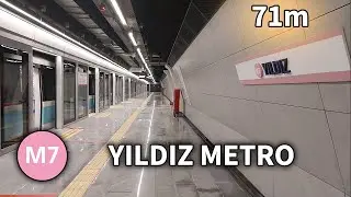 M7 Yıldız Metro İstasyonu Turu |Girişten Perona | 71 metre derinlik