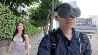 耗時4小時與韓國美女街拍，結果悲劇！feat. iPhone+Vision Pro拍攝AR視頻的方法/POCARI｜大耳朵TV