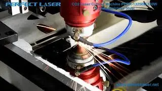 180W CO2 Laser Cutting Machine PEDK 13250M On 0 5mm Stainless Steel