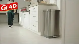 Glad Stainless Steel Step Can