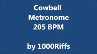 Cowbell Metronome 205 BPM - Beats Per Minute