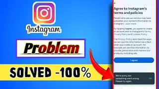 We're sorry but something went wrong  Please try again.  Instagram new account open problem solved 😀