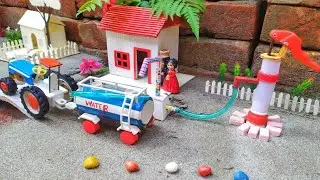 Mini tractor transporting | Radha Krishna trolley | Gauri Ganesh Murti Durga Navaratri,water tanker