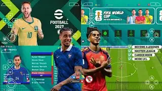 eFootball PES 2026 PPSSPP Android Offline Full Update UCL & League Kits 26/27 Season 4K Graphics