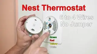 Nest Thermostat installation with 4 wires (replace a LuxPro thermostat and remove the jumper)