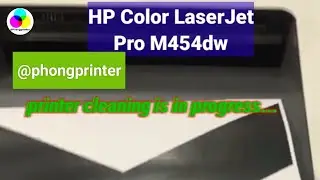 HP Color LaserJet M454dw Printer - Cleaning Is In Progress 
