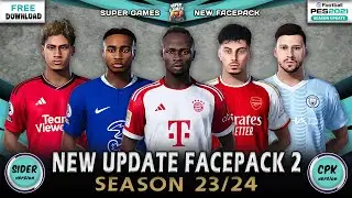 PES 2021 ⚽ Update Facepack 2 New Season 2024 ( SIDER ◆ CPK ) ● احدث اوجه اللاعبين موسم 2024 بيس 2021