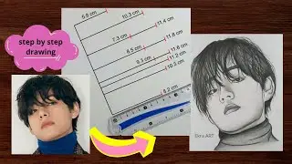 How to draw BTS V - Step by Step Easy for Beginners || Pencil Sketch || Drawing Tutorial