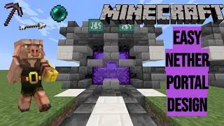 EASY NETHER PORTAL DESIGN :|: Minecraft Build Series