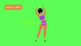 Girl Gymnastics animation||  copyright free animated video|| part 71 ||green screen background