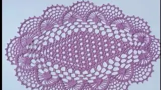 Овальная Салфетка крючком. Четвёртая часть. 