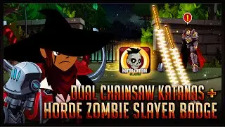 =AQW= How To Get Horde Zombie Slayer Badge + Dual Chainsaw Katanas !
