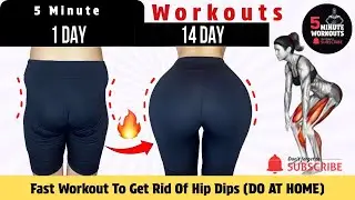Fast Workout To Get Rid Of Hip Dips (DO AT HOME)
