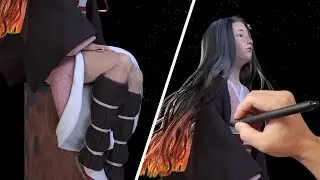 【鬼滅の刃】Sculpting Nezuko 3DCGプロが禰豆子（ねずこ）をモデリングしてみた【ファンアート Fanart】メイキング