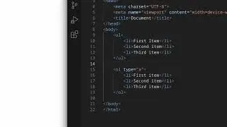 HTML 12 - unordered, ordered lists, list items and description list
