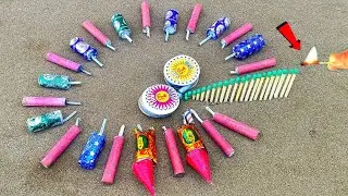 Bijli Cracker Vs Rocket Vs Bullet cracker Vs Chakri Vs Matchstick Chain Reaction