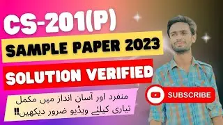 CS201p Sample Paper Solution 2023 || CS201p Sample Paper