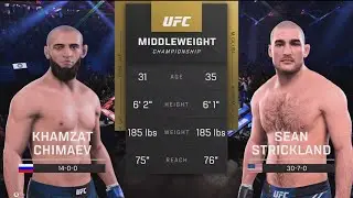 Chimaev vs Strickland UFC 328 Simulation