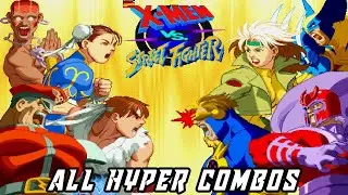 X-Men vs. Street Fighter (PS1) - All Hyper Combos
