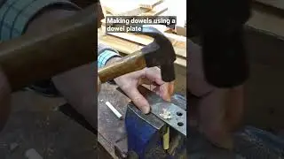 Making wood dowels using a homemade dowel plate