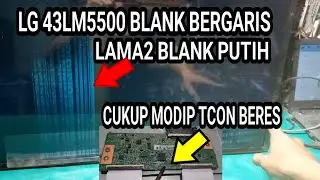 tv led LG 43lm5500 gambar blank bergaris kelamaan putih