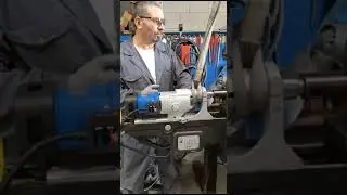 Drilling a 255 mm Diameter Hole in a Pipe with MAB 1300 Magnetic Drilling Machine.
