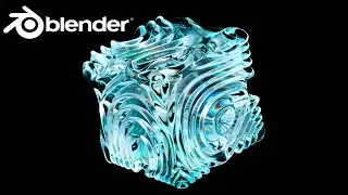 Abstract 3D Cube Design in Blender 4.0