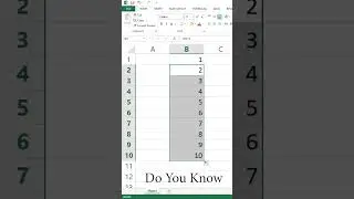 Microsoft Excel Trick To Generate Numbers