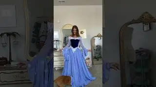 Get dressed with me as Aurora (Sleeping Beauty) make it blue!