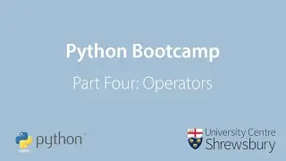 Python Bootcamp Part Four: Operators
