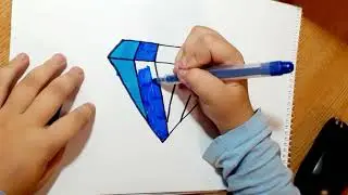 КАК НАРИСОВАТЬ КРИСТАЛЛ