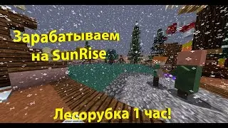 Зарабатываем деньги на SunRise| Сколько можно заработать на лесорубке за час на сервере SunRise