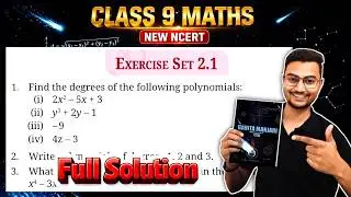 Class 9 ganita manjari exercise 2.1 | Polynomial degree and coefficients | New NCERT Maths