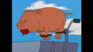 Cuando un cerdo vuele donare un millón de dolares - Los Simpson