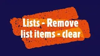 PYTHON - Lists - Remove list items - clear #PythonTips #viral #viralvideo #videos #pythonvideos