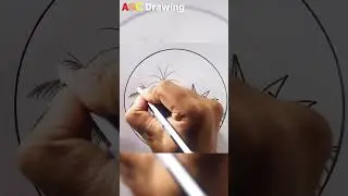 A Beautiful House Scenery Drawing In a Circle | Shorts #shorts