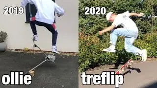 1 YEAR SKATEBOARDING PROGRESSION!