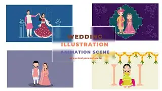 Wedding Character Animation Scene After Effects Template