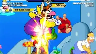 SK MUGEN - Super Mario & Homer Simpson vs Great Wario & CvS Ken