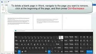 Shortcut to delete blank page in word