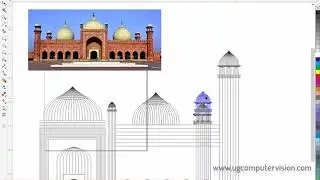 Badshahi Masji Art work in Corel Draw