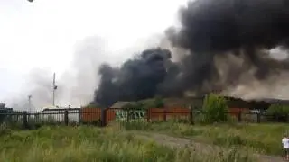 Крупный пожар в Челябинске, горит цистерна